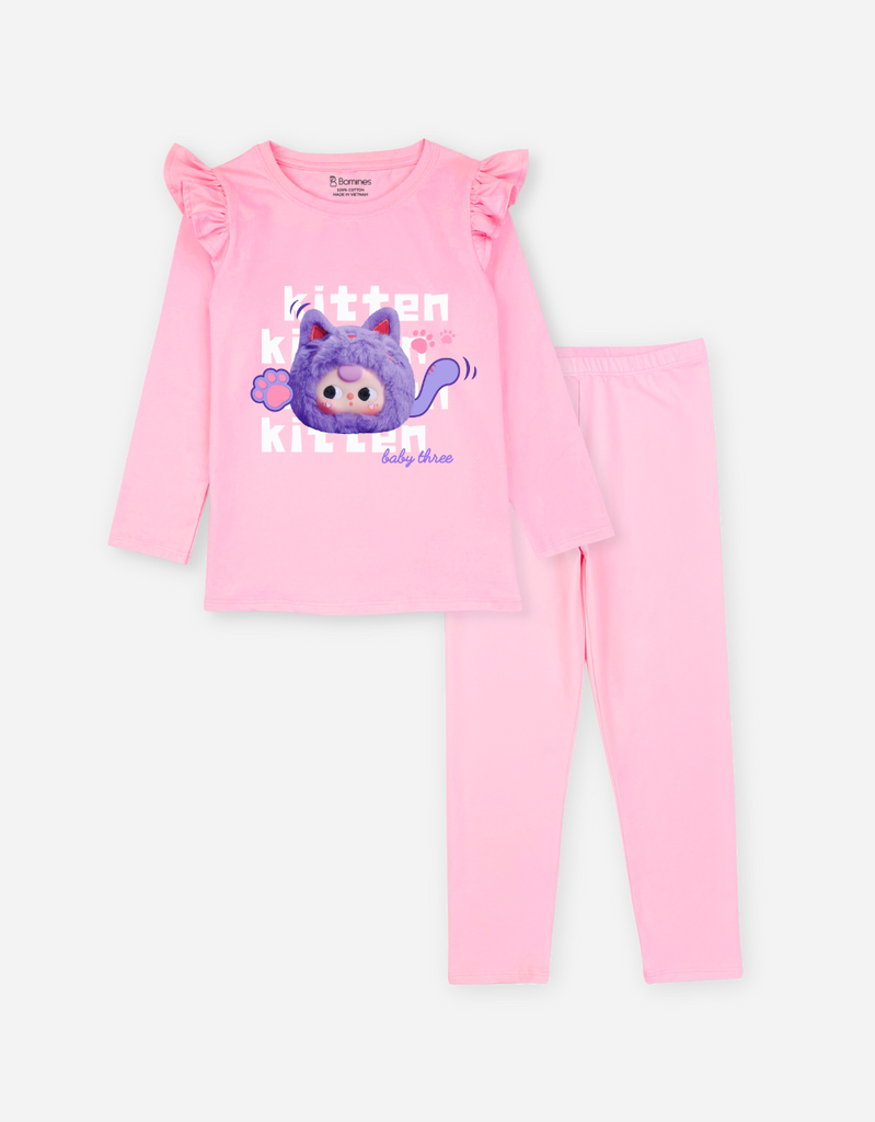 Đồ bộ bé gái BabyThree Qkid