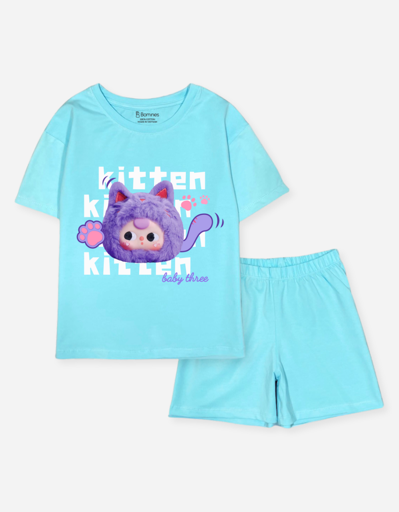 Đồ bộ ngắn bé gái BabyThree Bomines