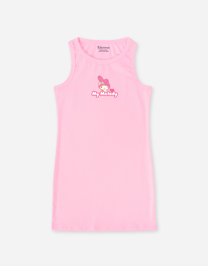 Đầm body bé gái Cinnamoroll Hello Kitty Kuromi Bomines