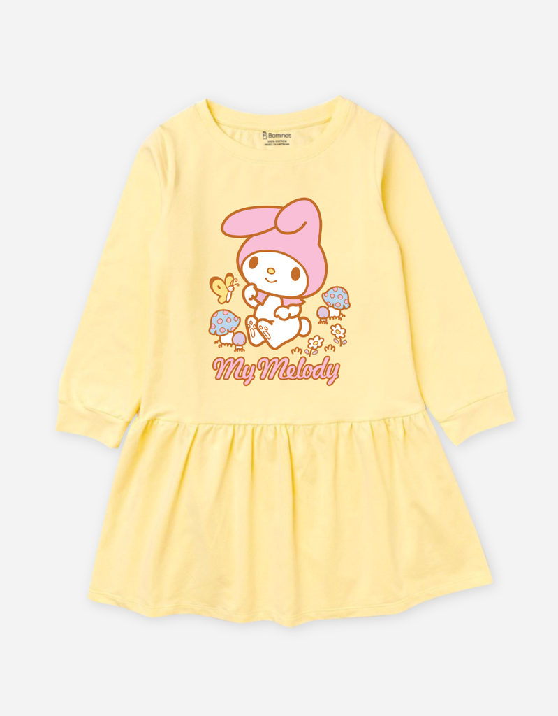 Váy bé gái My Melody, đầm tay dài cho bé gái