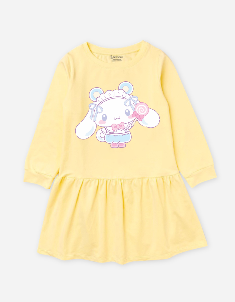 Váy bé gái Cinnamoroll, đầm tay dài cho bé gái