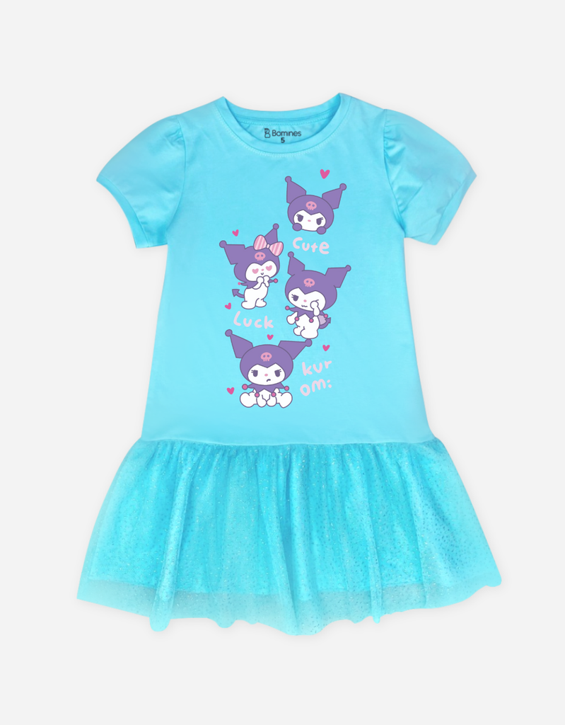 Váy bé gái tay phồng Kuromi