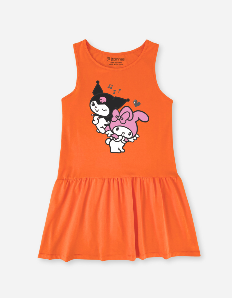 Đầm cotton sát nách Kuromi & My Melody