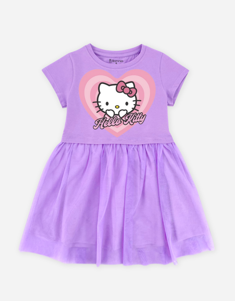 Váy bé gái phối lưới Bomines Sanrio Kuromi, Hello Kitty, Cinnamoroll, My Melody