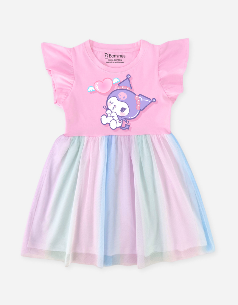 Váy bé gái phối lưới Kuromi