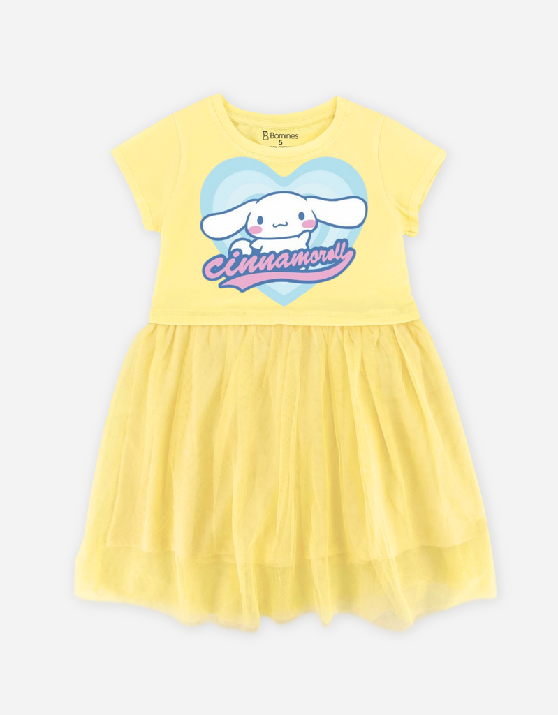 Váy bé gái phối lưới Bomines Sanrio Kuromi, Hello Kitty, Cinnamoroll, My Melody