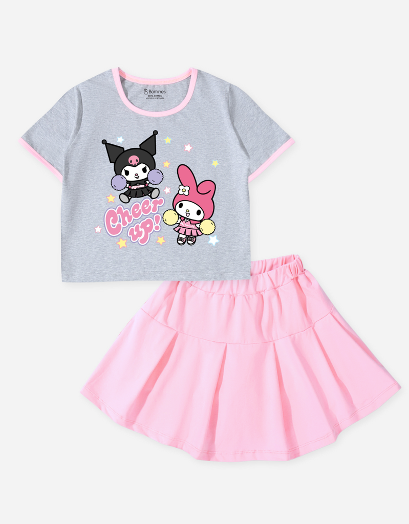 Set chân váy bé gái Kuromi & My Melody