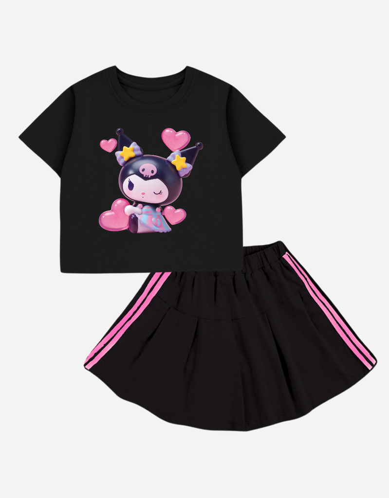 Set váy bé gái Kuromi Bomines