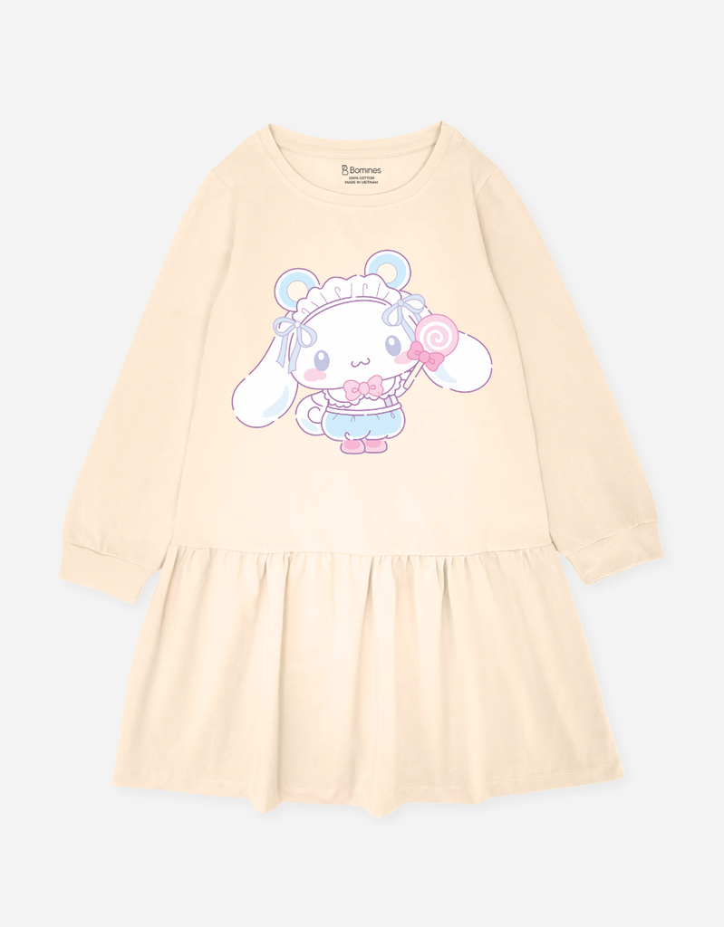 Váy bé gái Cinnamoroll, đầm tay dài cho bé gái