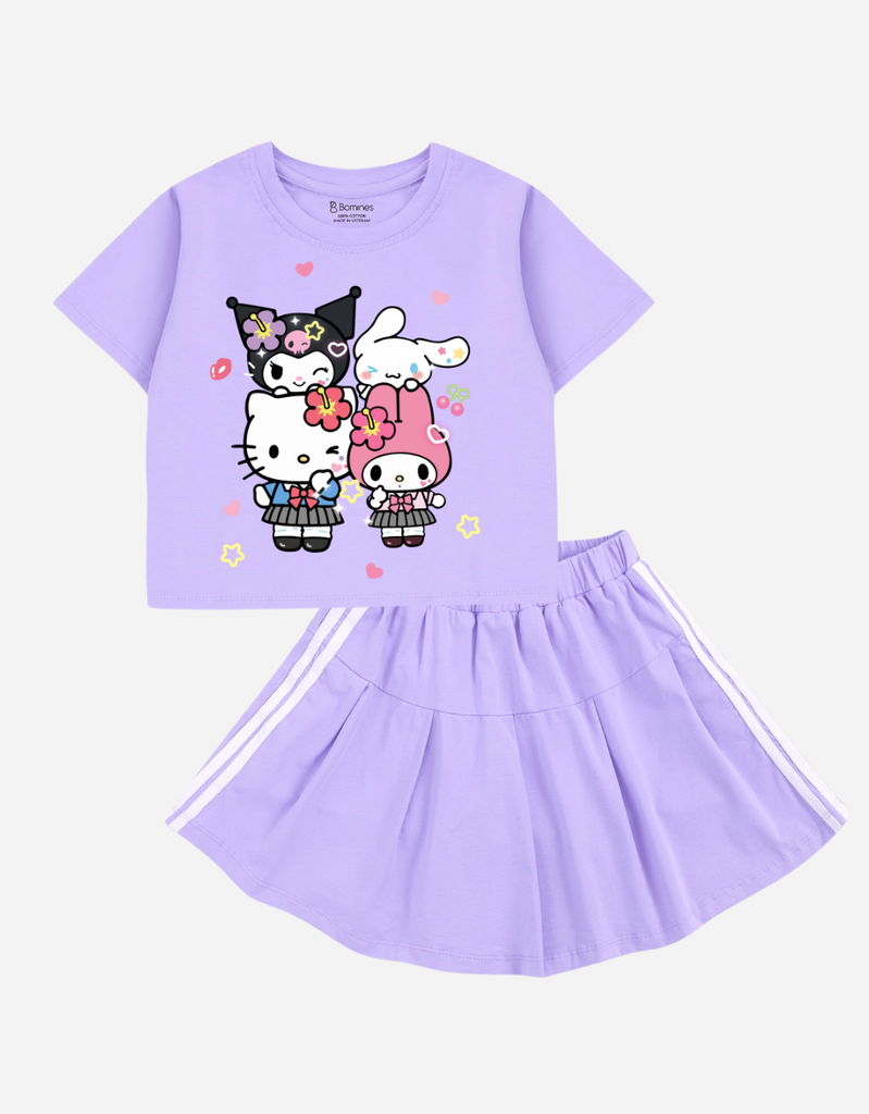Set chân váy bé gái Sanrio