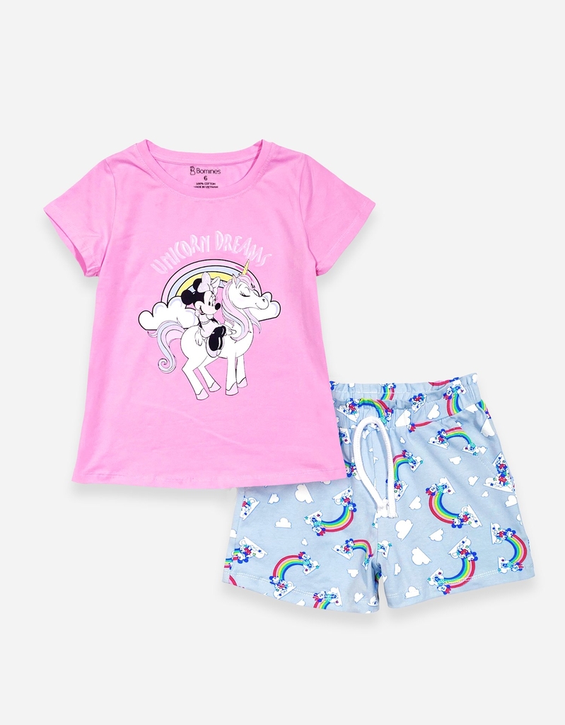 Đồ bộ ngắn cho bé gái Kitty Minnie Unicorn