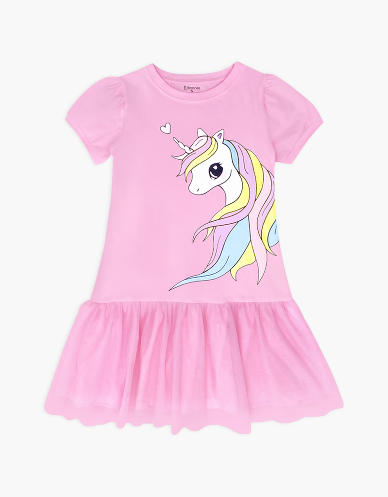 Váy bé gái tay ngắn Kỳ Lân Unicorn
