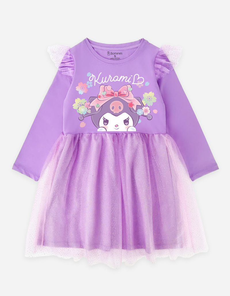 Váy cho bé gái tay dài Kuromi Bomines