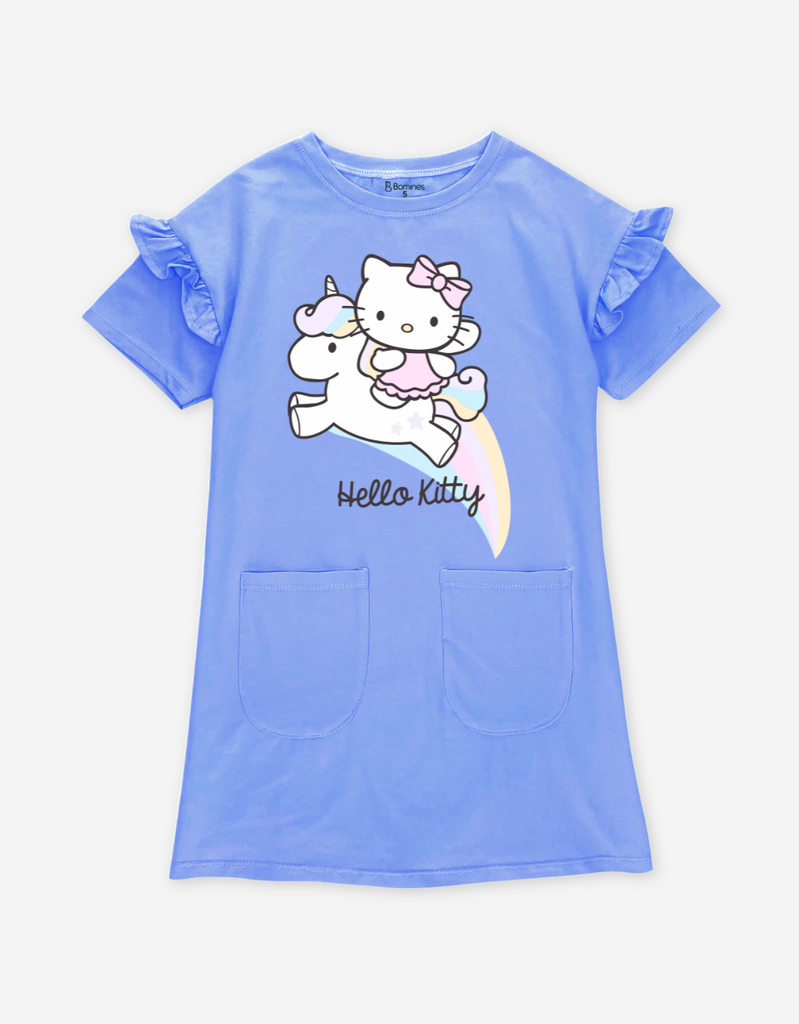 Váy bé gái tay ngắn Hello Kitty dáng suông