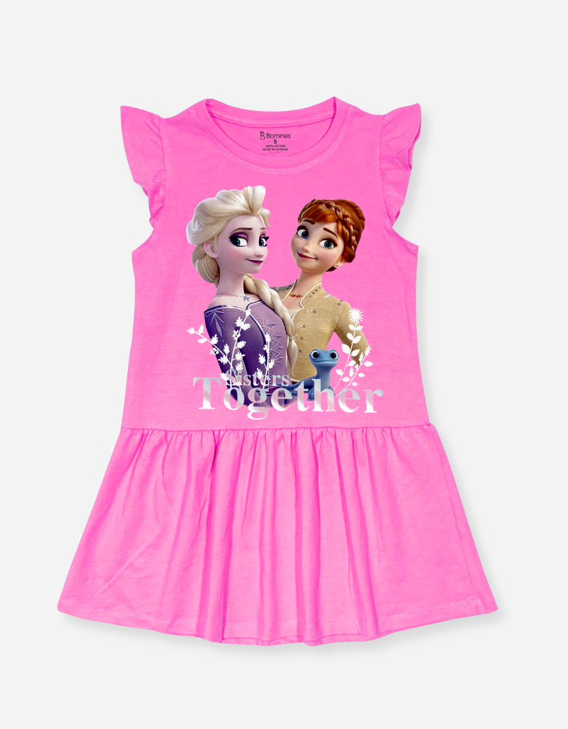 Váy tay cánh tiên bé gái Elsa Anna