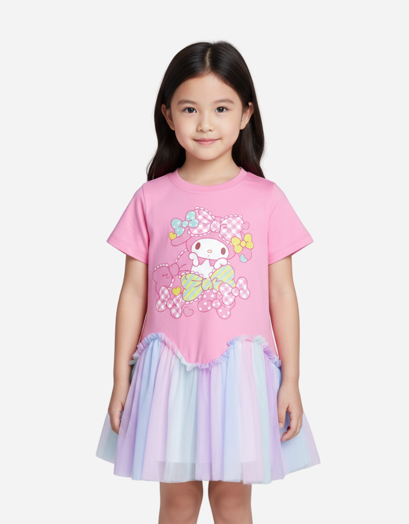 Váy bé gái Melody Bomines, Đầm sinh nhật My Melody cho bé gái