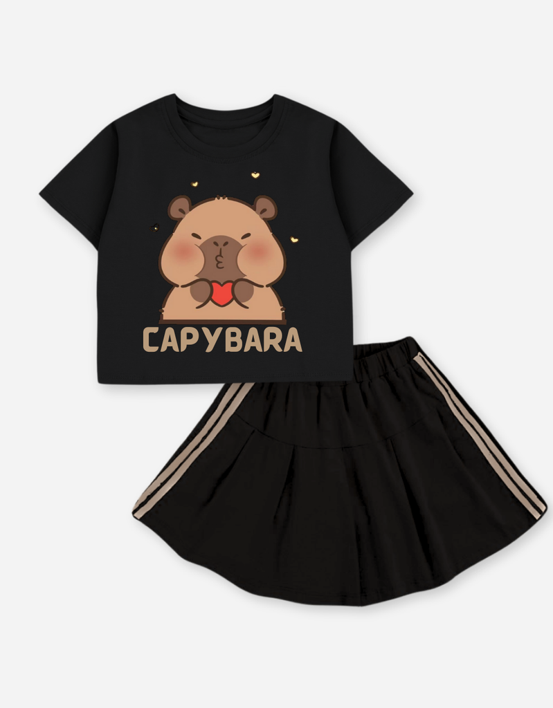 Set váy bé gái Capybara