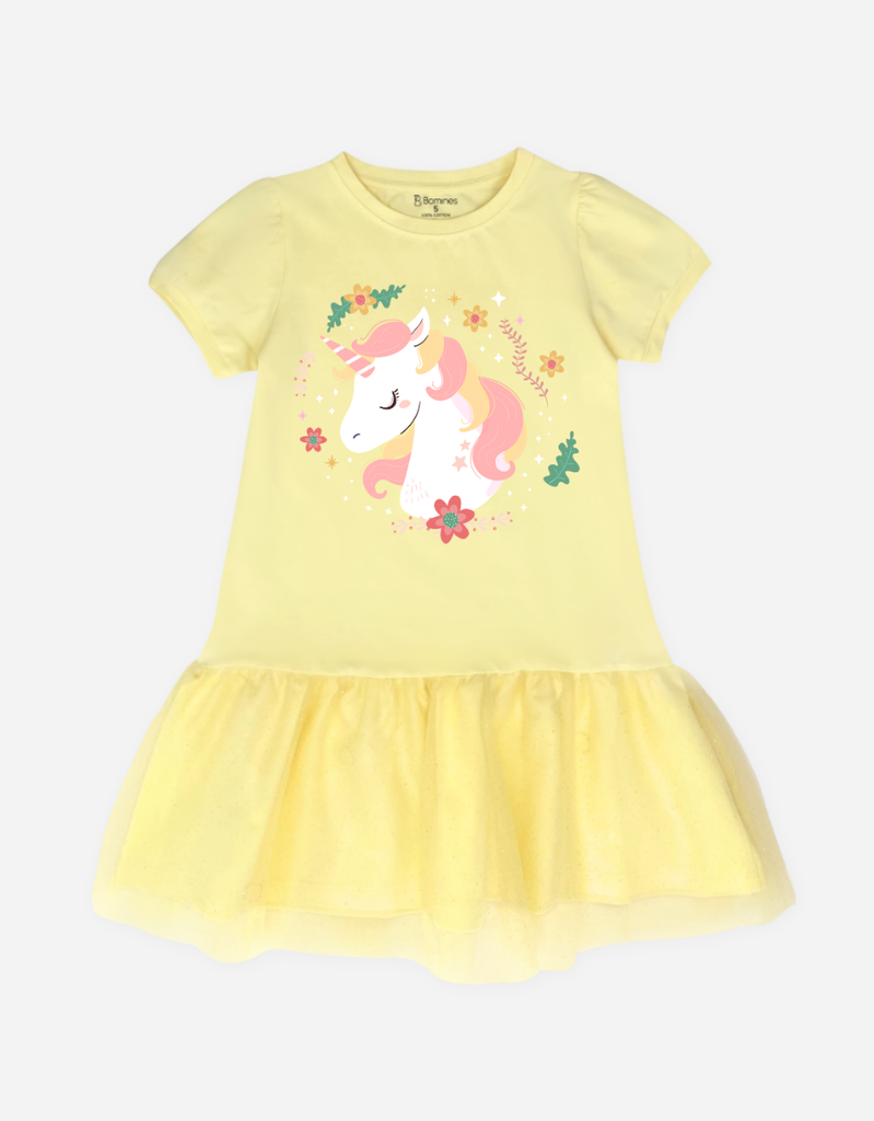 Váy bé gái tay ngắn Kỳ Lân Unicorn