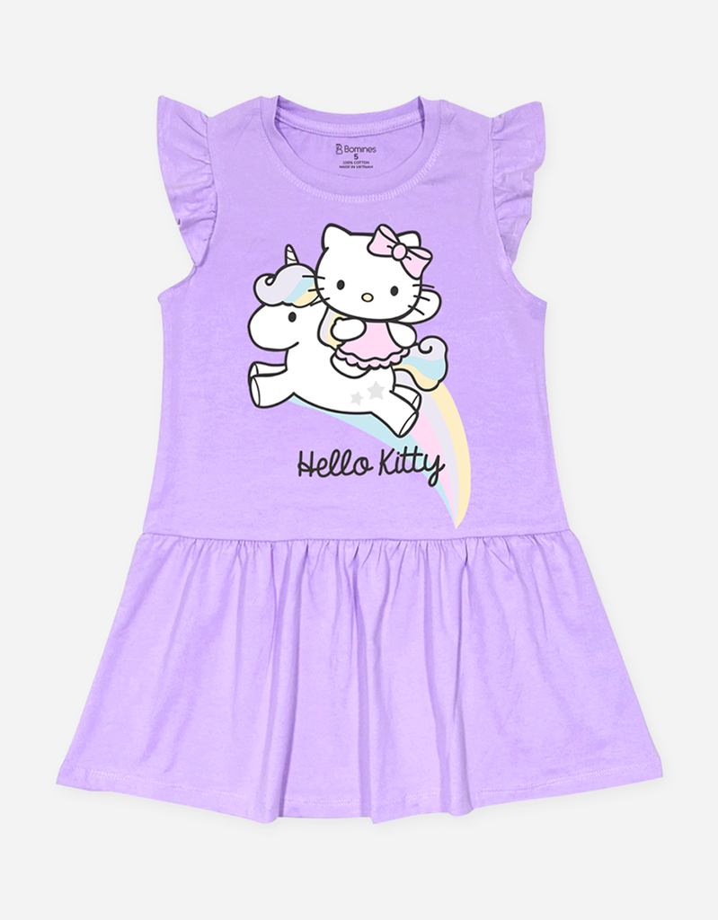 Váy bé gái tay cánh tiên Hello Kitty