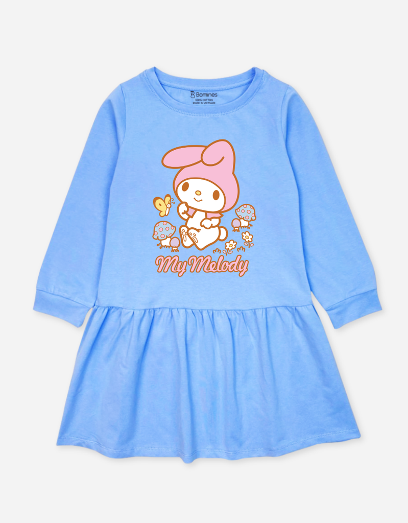 Váy bé gái My Melody, đầm tay dài cho bé gái