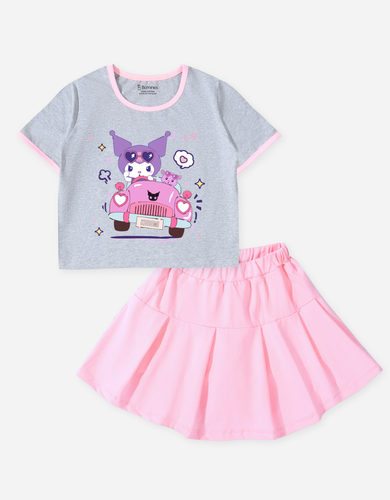 Set chân váy bé gái Kuromi