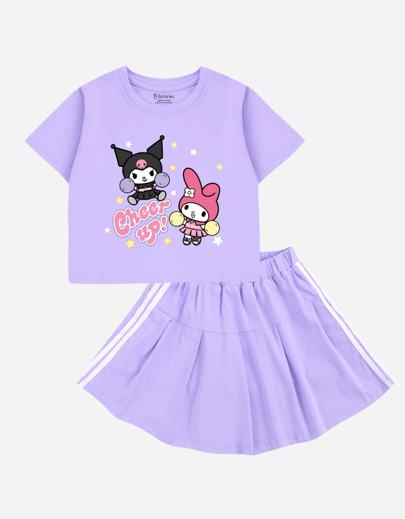 Set chân váy bé gái Kuromi & My Melody