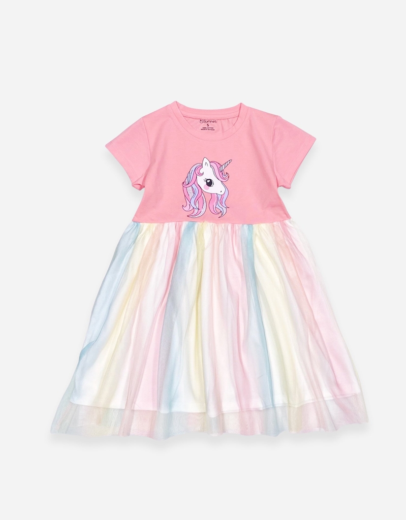 Váy bé gái tay ngắn phối lưới Unicorn