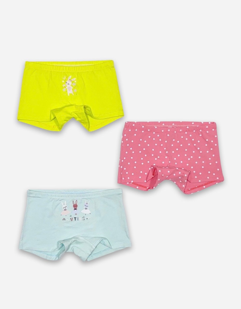 Quần chip đùi bé gái nhiều họa tiết set 3