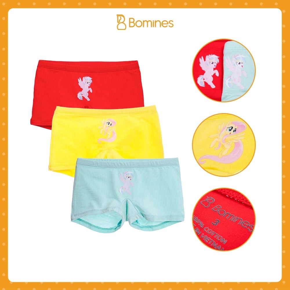 Quần chip đùi bé gái nhiều họa tiết set 3