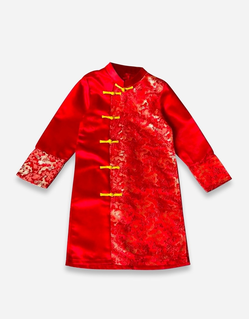 Áo dài Tết cách tân bé trai size đại