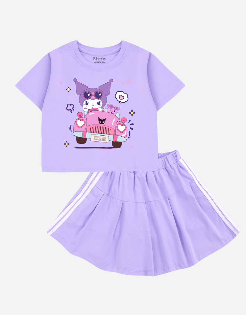 Set chân váy bé gái Kuromi