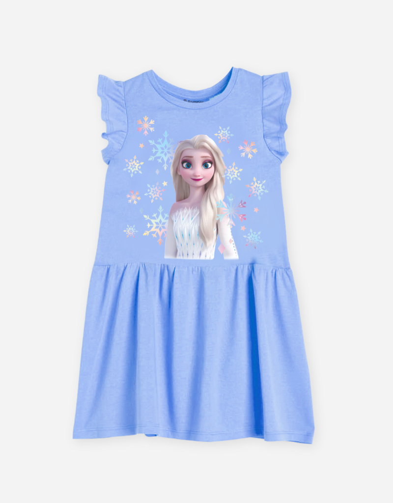 Váy bé gái tay bèo Elsa bông tuyết