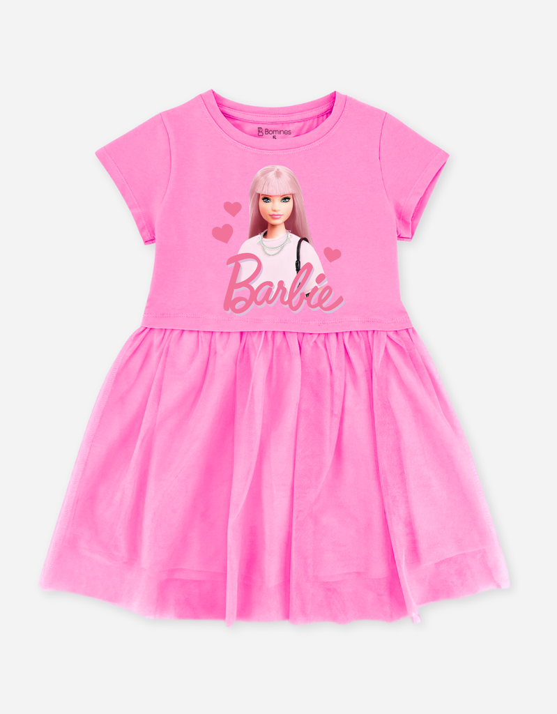 Váy bé gái phối lưới Barbie