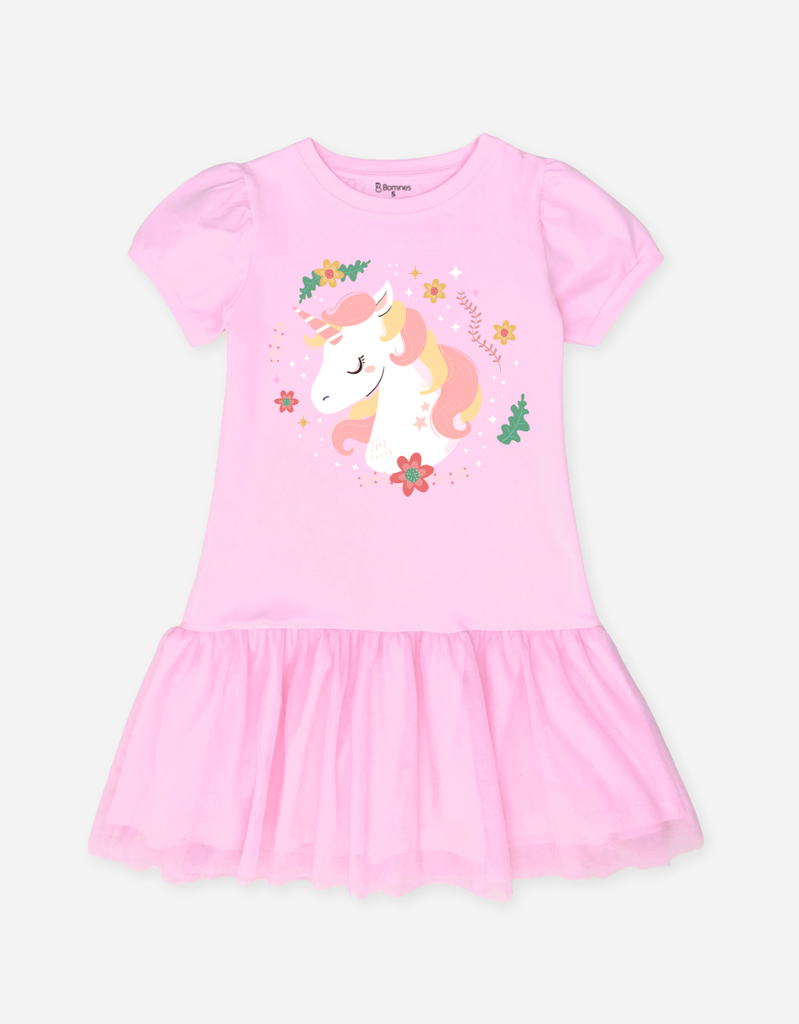 Váy bé gái tay ngắn Kỳ Lân Unicorn