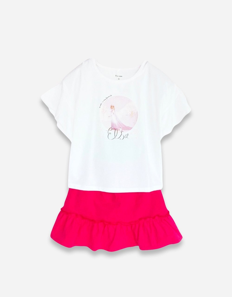 Set chân váy tay phồng bé gái công chúa Elsa