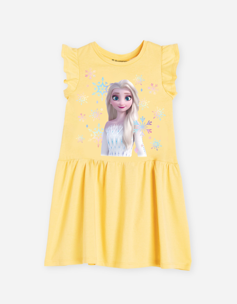 Váy bé gái tay bèo Elsa bông tuyết