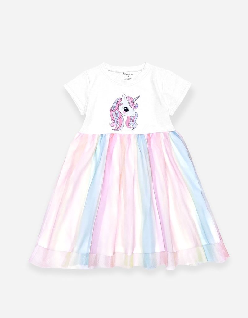 Váy bé gái tay ngắn phối lưới Unicorn