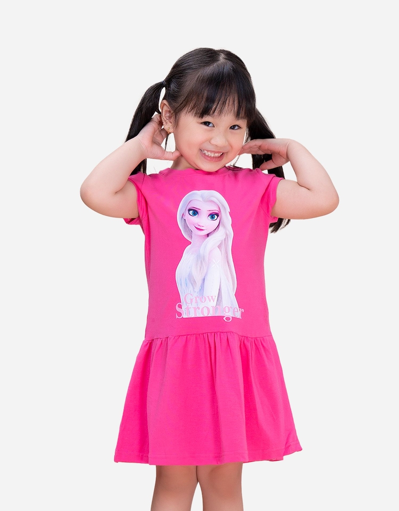 Váy bé gái tay ngắn công chúa Elsa
