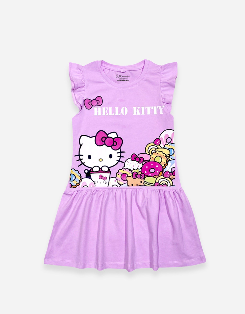 Váy bé gái tay cánh tiên Hello Kitty