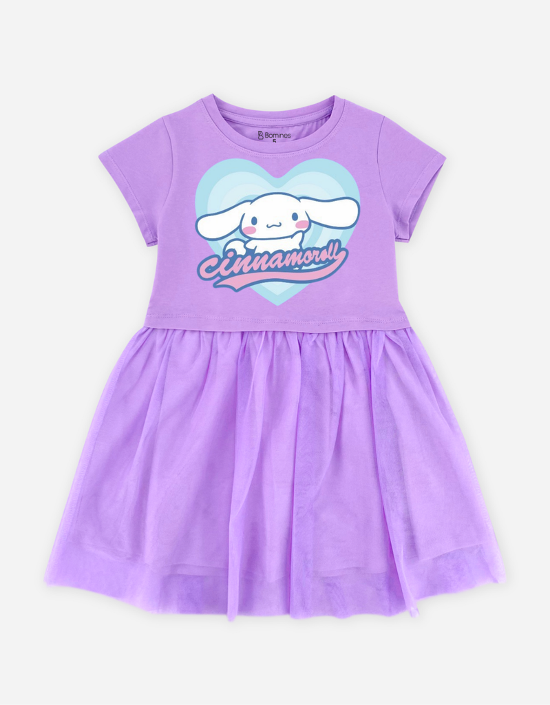 Váy bé gái phối lưới Bomines Sanrio Kuromi, Hello Kitty, Cinnamoroll, My Melody