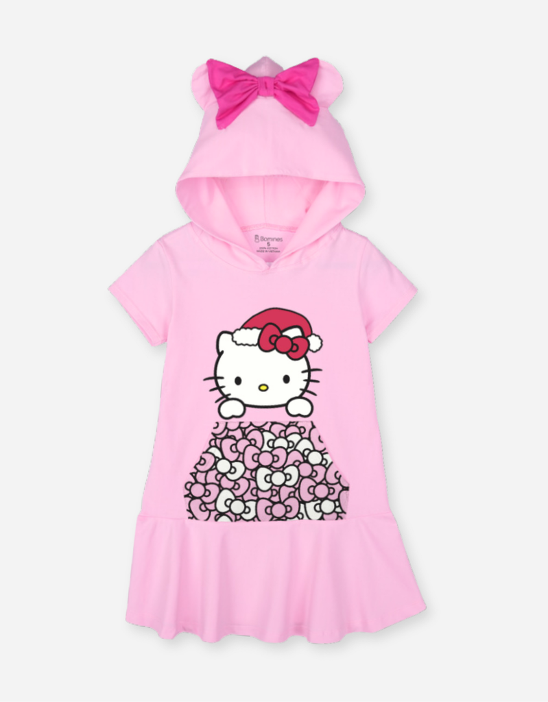 Váy Hoodie Hello Kitty tay ngắn