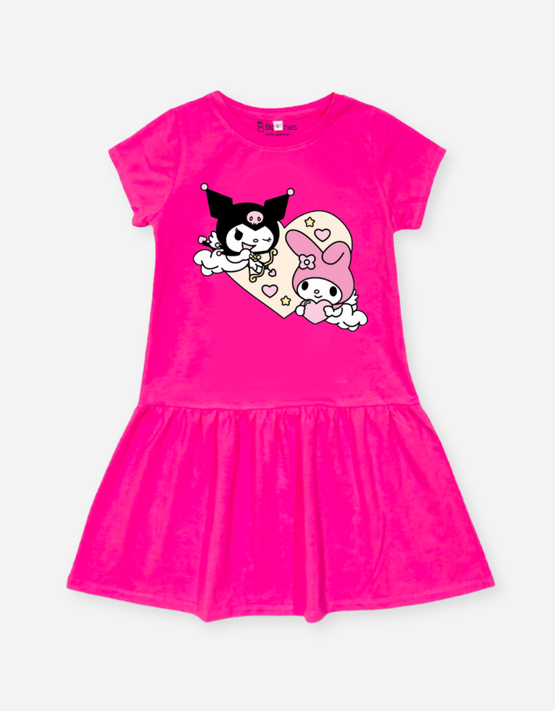 Váy bé gái tay ngắn Kuromi My Melody