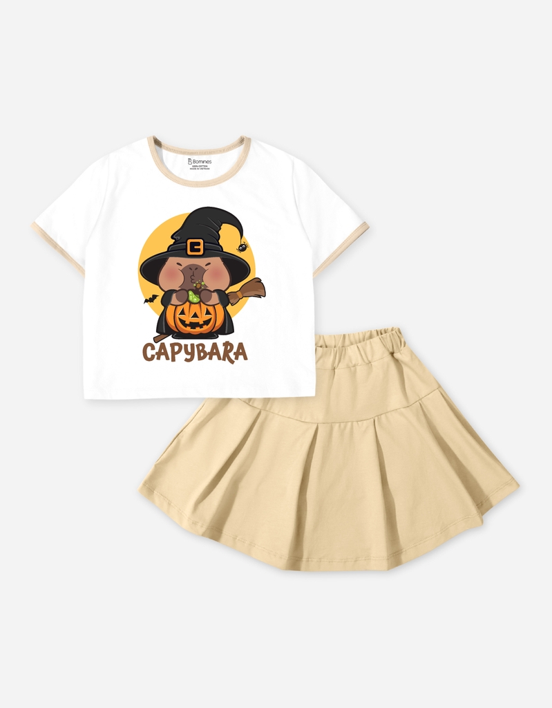 Set váy bé gái Capybara
