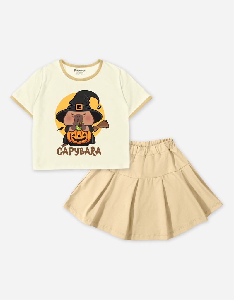 Set váy bé gái Capybara