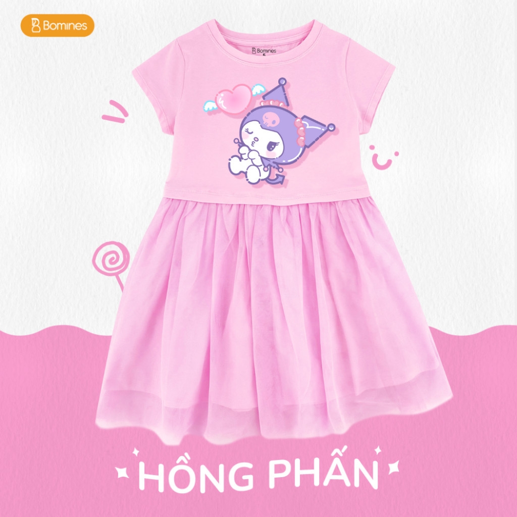 Váy bé gái phối lưới Kuromi