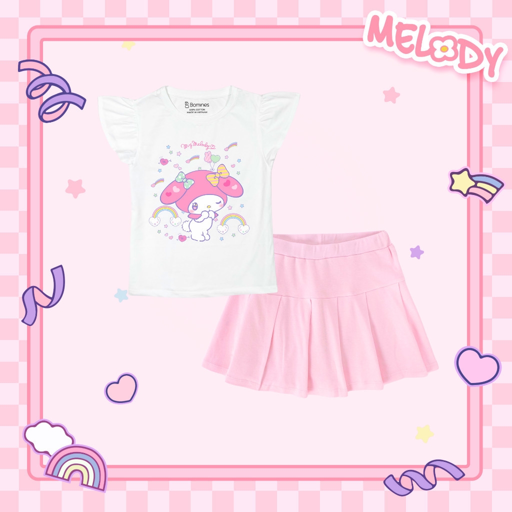 Set chân váy bé gái Sanrio