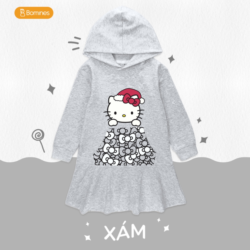 Váy bé gái có nón Kitty