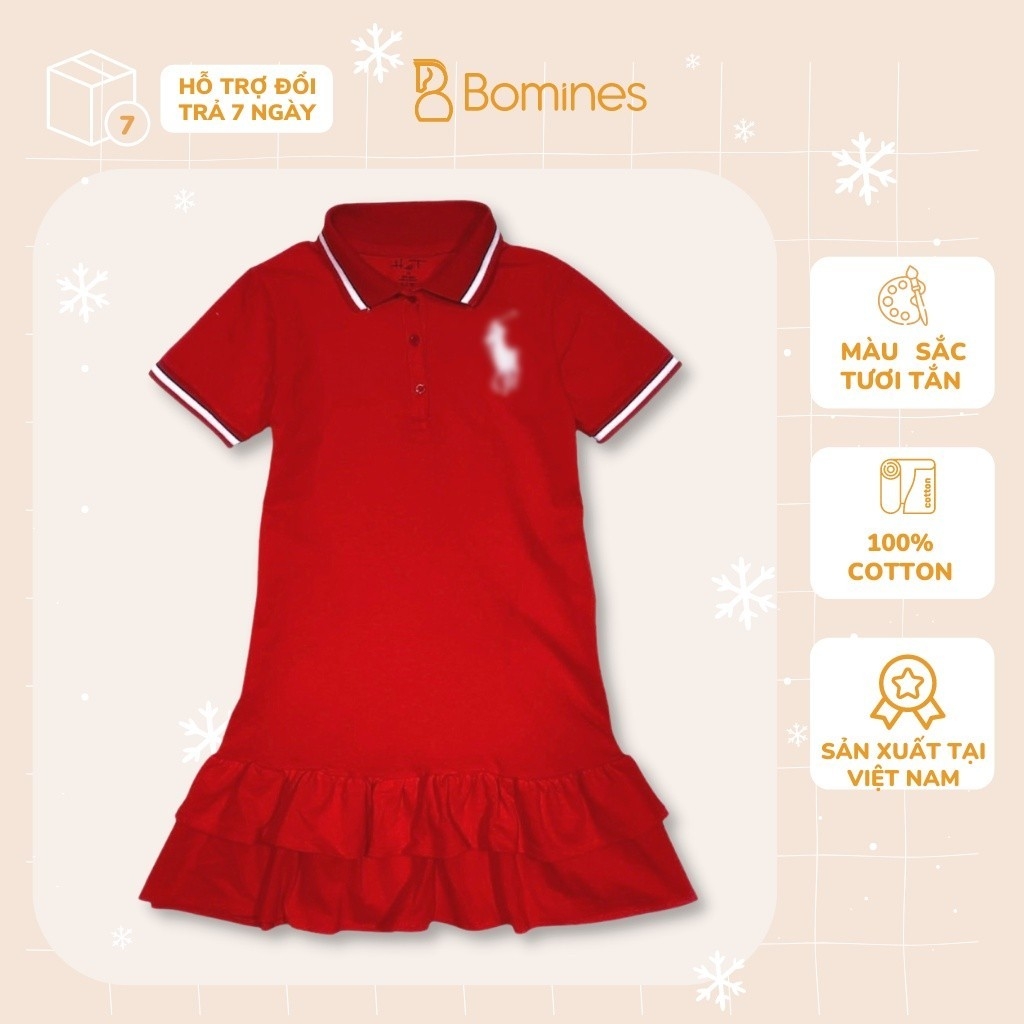 Váy bé gái cổ Polo