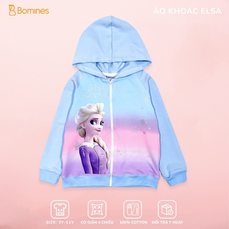 Áo khoác bé gái công chúa Elsa