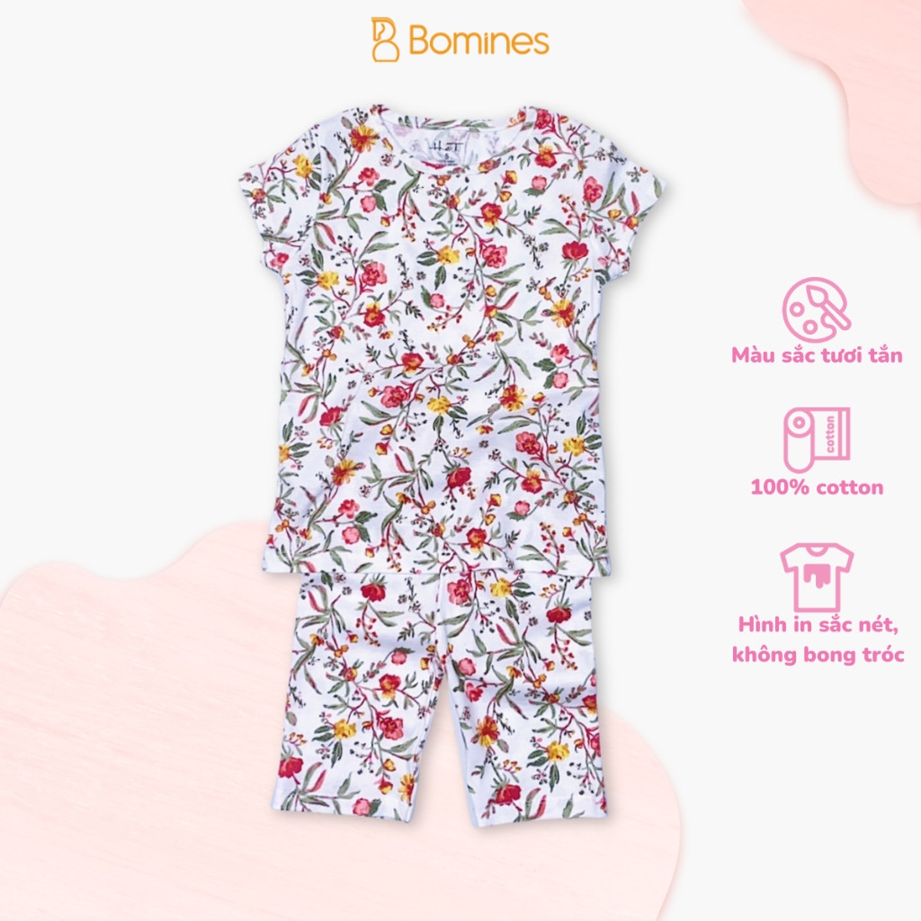 Đồ bộ lửng bé gái nhiều họa tiết